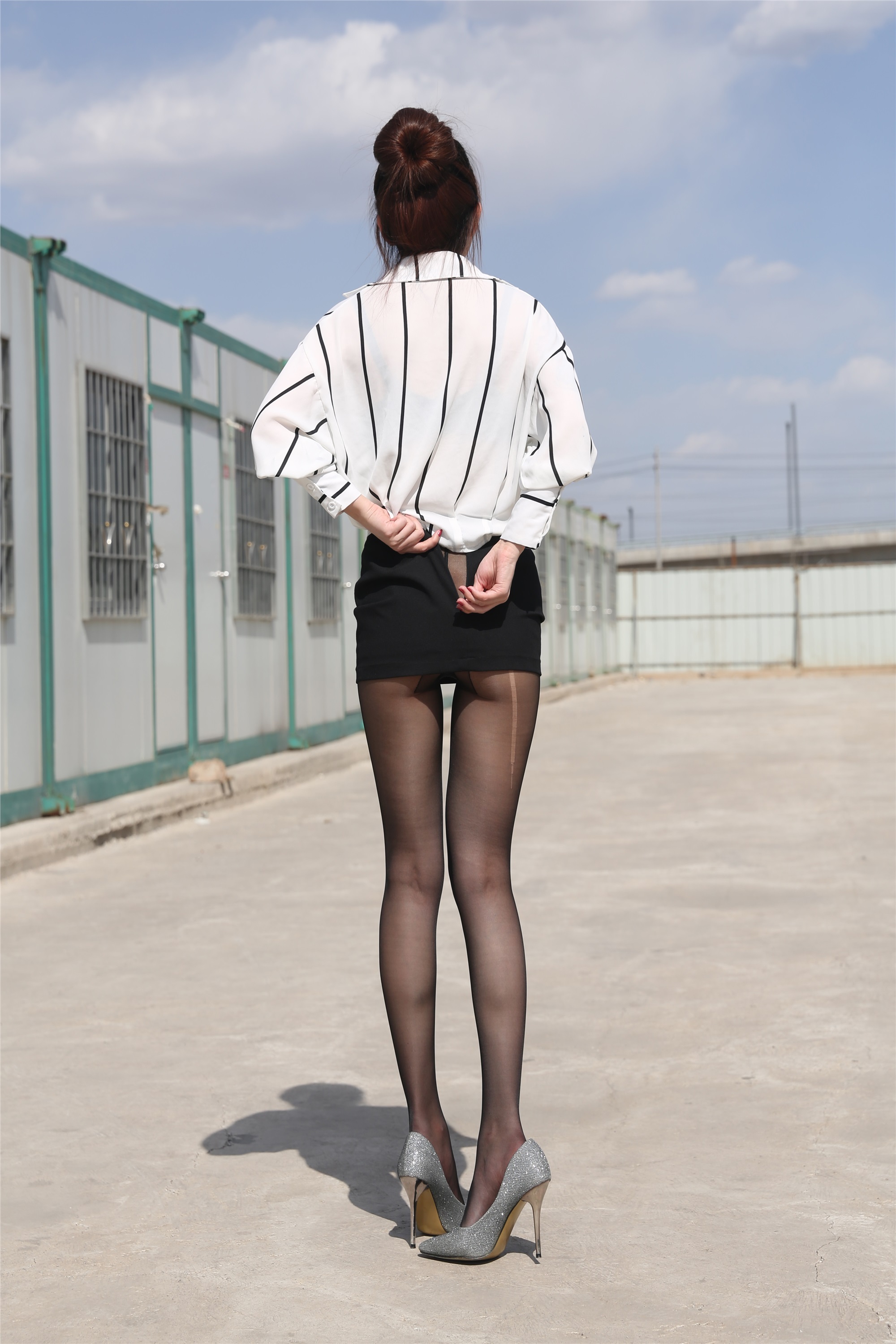 Nicole silk foot photo NO.003 factory -3 black silk tights